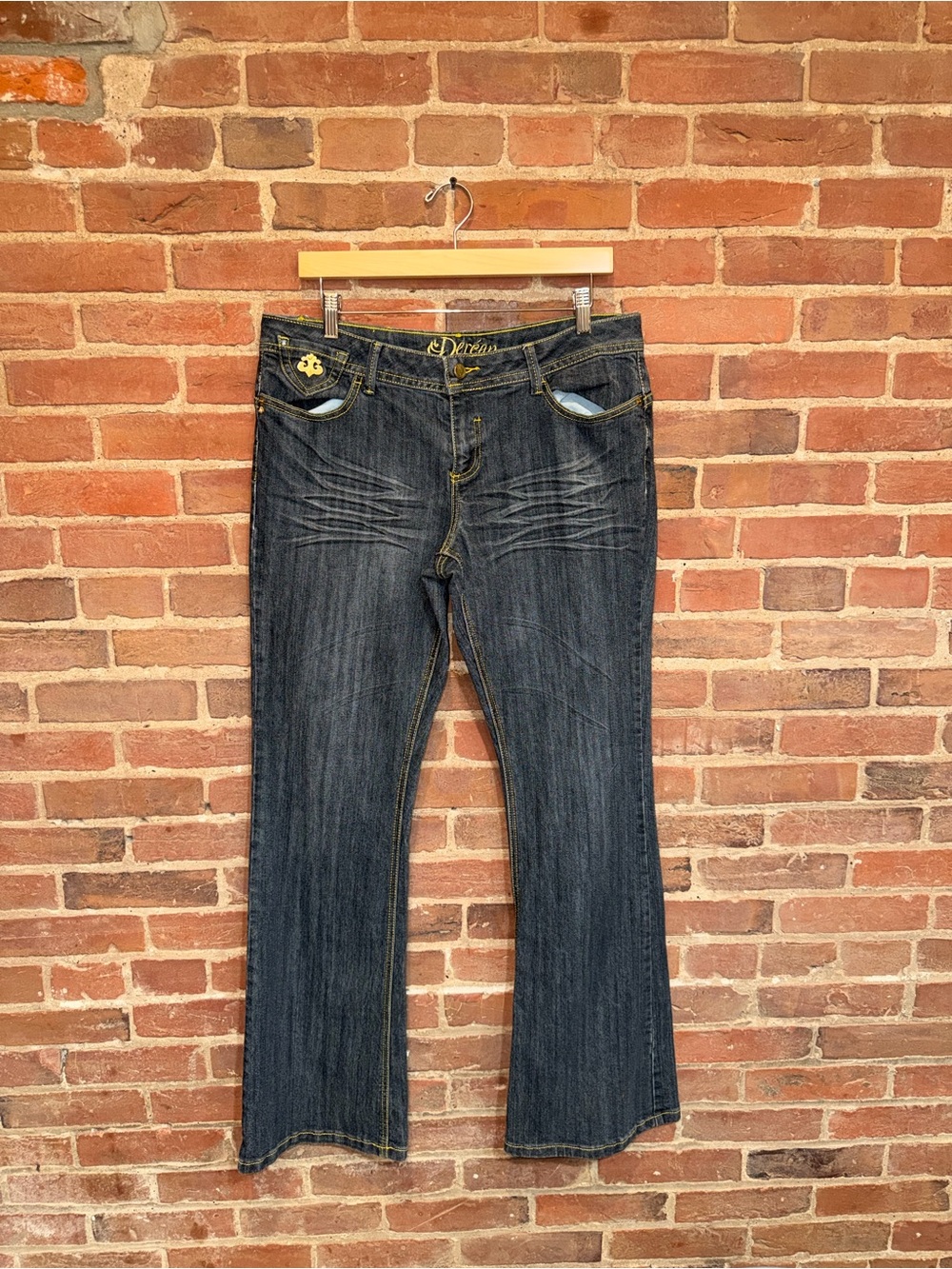Dereon Dark Blue Bootcut Jeans Women Denim Sz 13/14 Vintage Y2K
